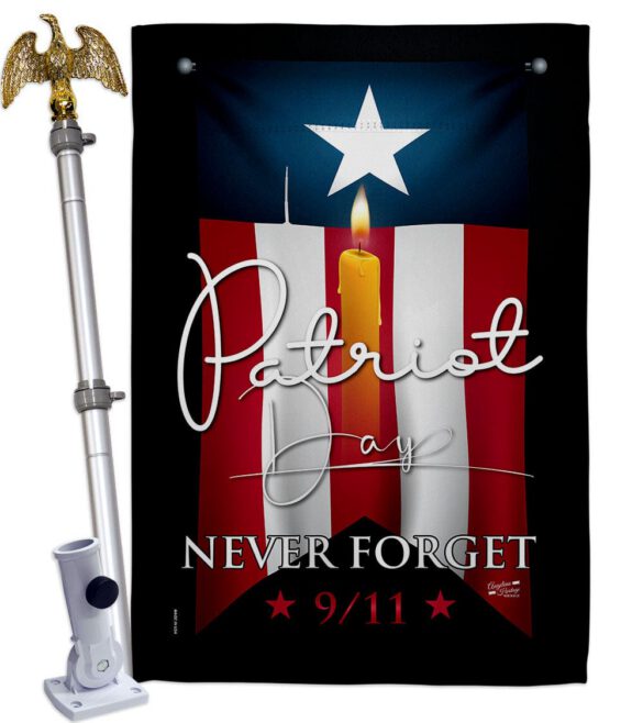 9/11 Never Forget - Patriotic Americana Horizontal Impressions Decorative Flags HG130395 Made In USA - Image 21