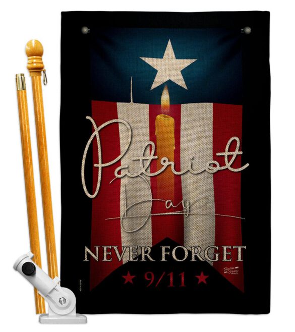 9/11 Never Forget - Patriotic Americana Horizontal Impressions Decorative Flags HG130395 Made In USA - Image 27