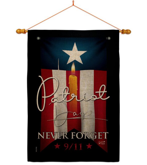 9/11 Never Forget - Patriotic Americana Horizontal Impressions Decorative Flags HG130395 Made In USA - Image 43