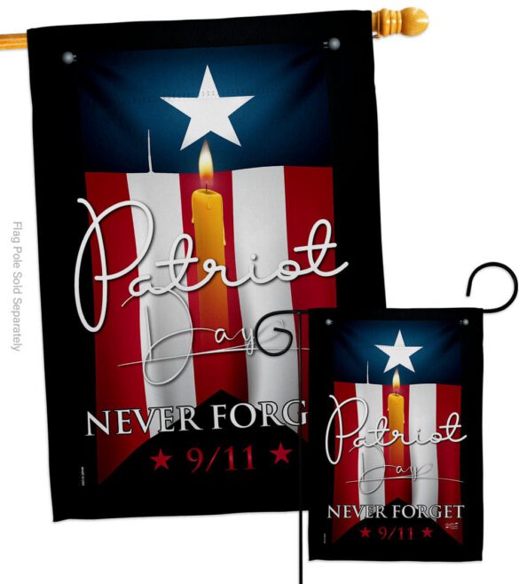 9/11 Never Forget - Patriotic Americana Horizontal Impressions Decorative Flags HG130395 Made In USA - Image 4