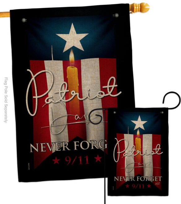 9/11 Never Forget - Patriotic Americana Horizontal Impressions Decorative Flags HG130395 Made In USA - Image 25