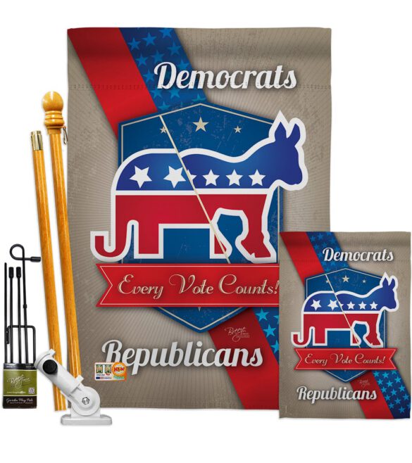 Every Vote Counts - Patriotic Americana Vertical Impressions Decorative Flags HG111069 Made In USA - Image 6