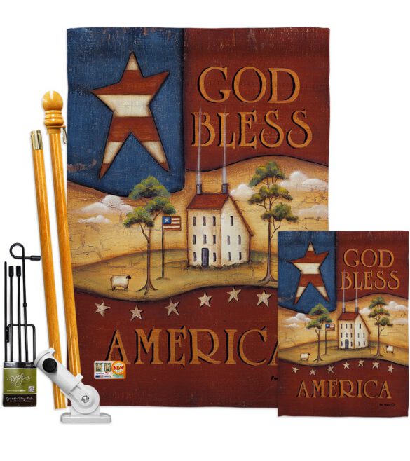 God Bless America - Patriotic Americana Vertical Impressions Decorative Flags HG111090 Made In USA - Image 6