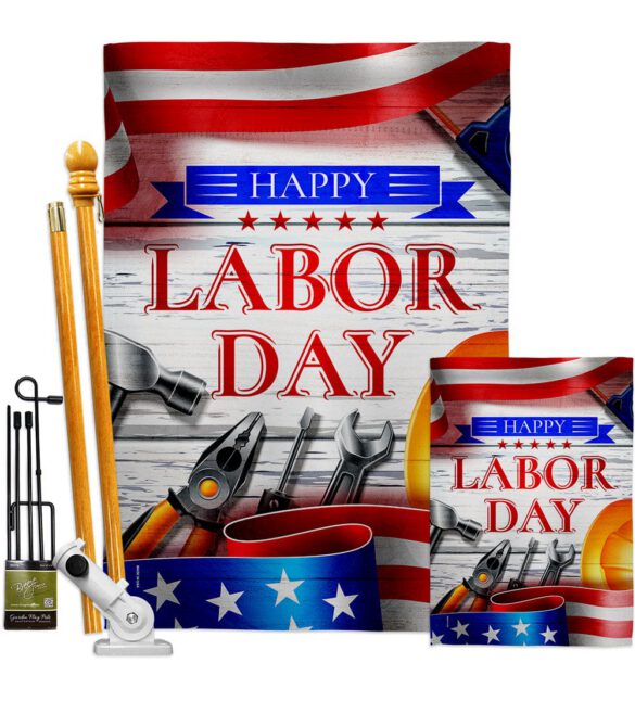 Happy Labor Day - Patriotic Americana Vertical Impressions Decorative Flags HG111103 Made In USA - Image 6