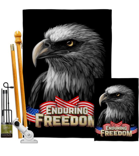 Enduring Freedom - Patriotic Americana Vertical Impressions Decorative Flags HG137372 Made In USA - Image 6