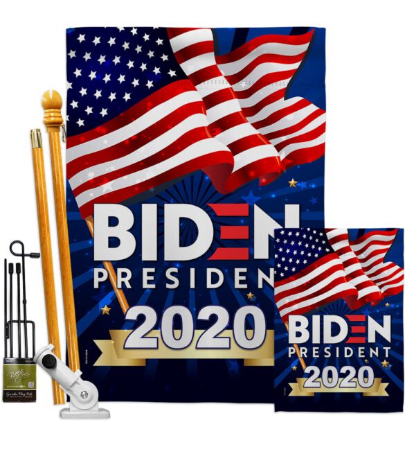 Biden 2020 - Patriotic Americana Vertical Impressions Decorative Flags HG170074 Made In USA - Image 6