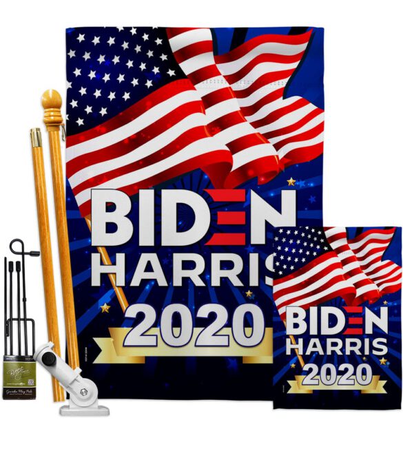 Biden Harris 2020 - Patriotic Americana Vertical Impressions Decorative Flags HG170086 Made In USA - Image 6