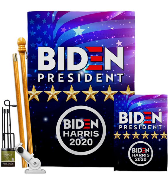 Biden Harris - Patriotic Americana Vertical Impressions Decorative Flags HG170126 Made In USA - Image 6