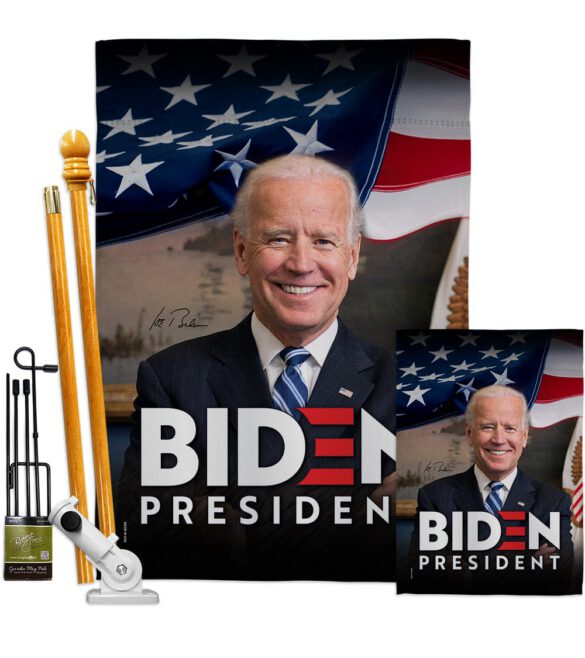 Biden President 2020 - Patriotic Americana Vertical Impressions Decorative Flags HG170136 Made In USA - Image 6