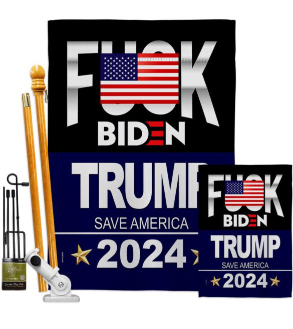 Fuck Biden Save America - Patriotic Americana Vertical Impressions Decorative Flags HG170188 Made In USA - Image 6