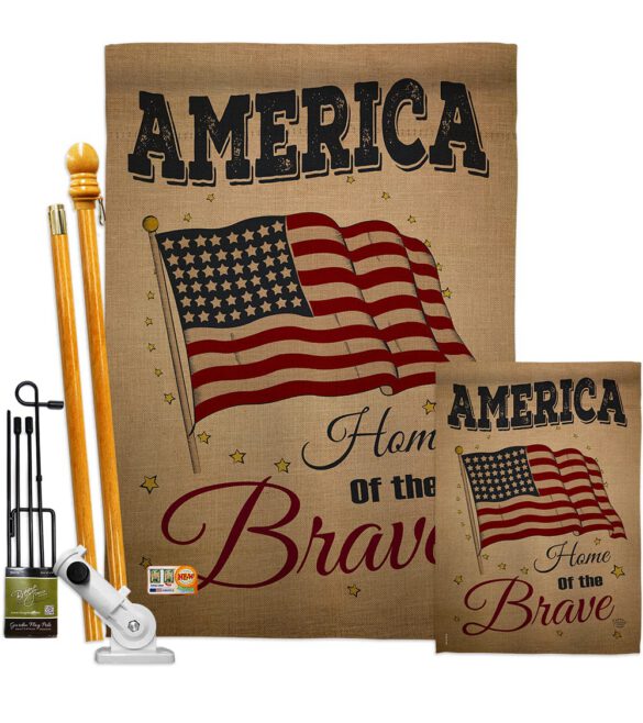 America Home of the Brave - Patriotic Americana Vertical Impressions Decorative Flags HG191083 Made In USA - Image 7