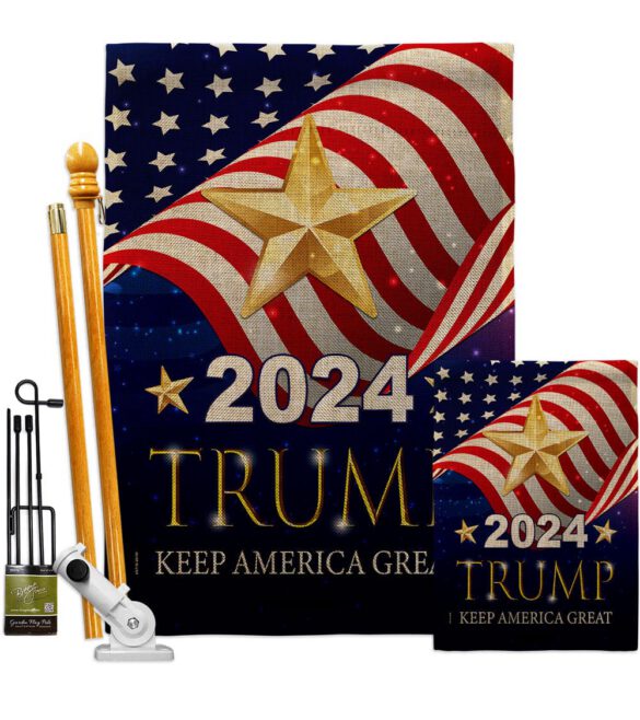 2024 Trump Keep America Great - Patriotic Americana Vertical Impressions Decorative Flags HG192181 Made In USA - Image 17