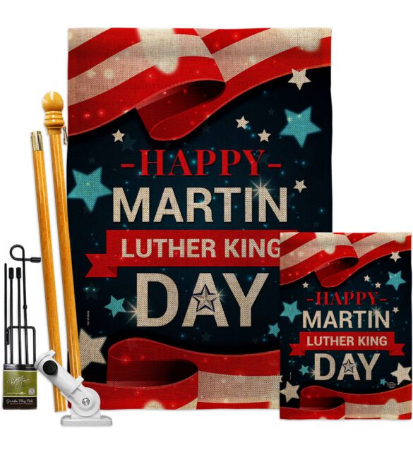 Happy Martin Luther King Day - Patriotic Americana Vertical Impressions Decorative Flags HG192386 Made In USA - Image 16