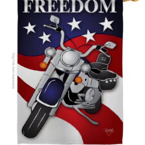Freedom - Patriotic Americana Vertical Applique Decorative Flags HG111045