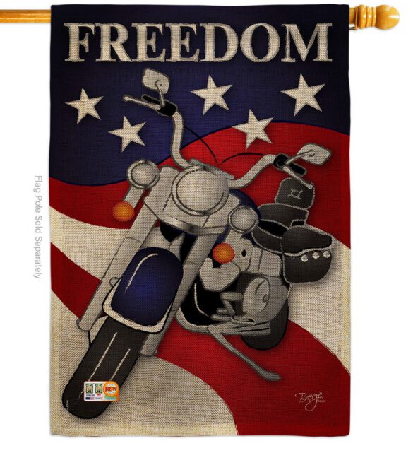 Freedom - Patriotic Americana Vertical Impressions Decorative Flags HG111045 Made In USA - Image 15