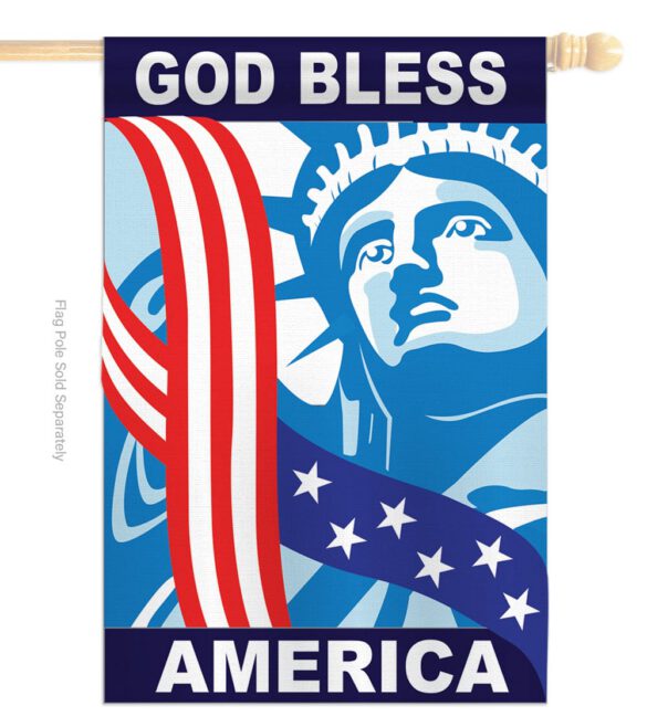 God Bless America - Patriotic Americana Vertical Applique Decorative Flags HG111046 - Image 5