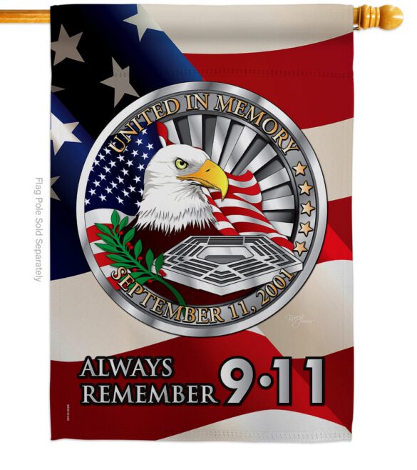 Always Remember - Patriotic Americana Vertical Impressions Decorative Flags HG111063 Made In USA - Image 3