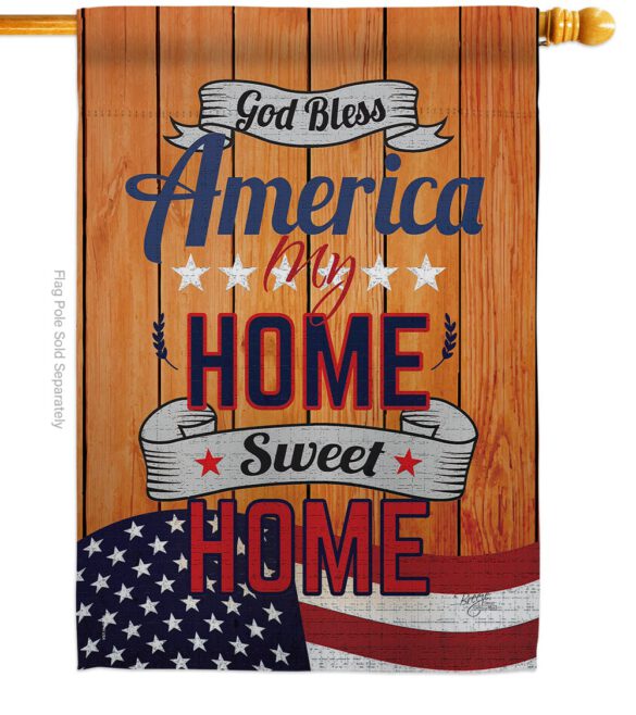 America My Home - Patriotic Americana Vertical Impressions Decorative Flags HG111075 Made In USA - Image 3
