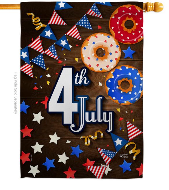 4th July - Patriotic Americana Vertical Impressions Decorative Flags HG137203 Made In USA - Image 3