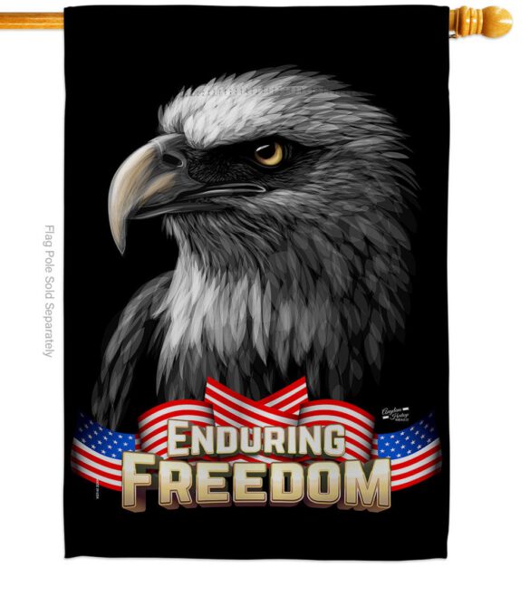 Enduring Freedom - Patriotic Americana Vertical Impressions Decorative Flags HG137372 Made In USA - Image 2