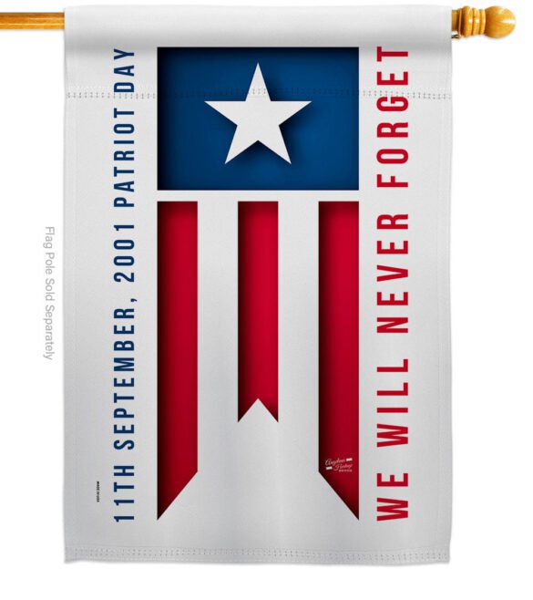 9/11 Day - Patriotic Americana Vertical Impressions Decorative Flags HG137592 Made In USA - Image 3