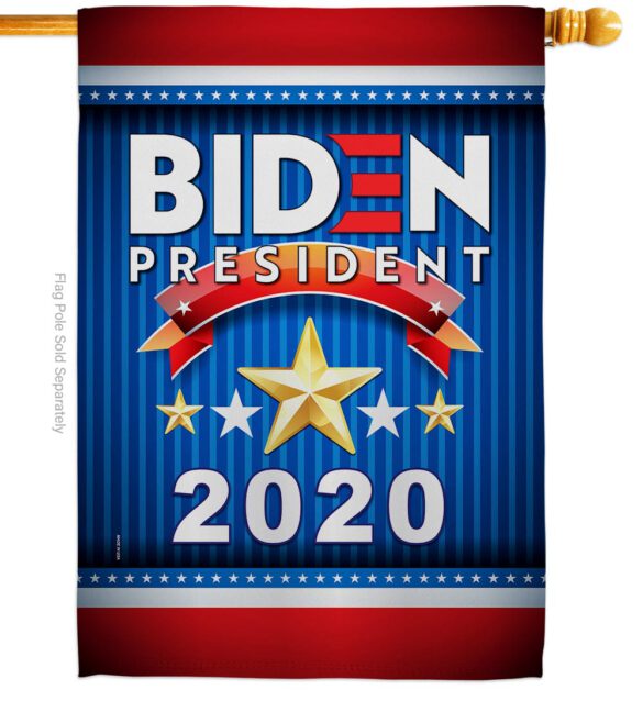 Biden 2020 President - Patriotic Americana Vertical Impressions Decorative Flags HG170076 Made In USA - Image 2