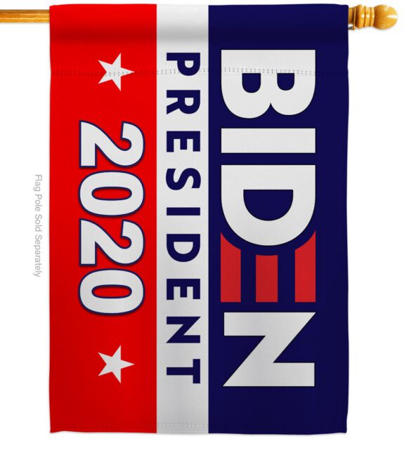 2020 Joe Biden - Patriotic Americana Vertical Impressions Decorative Flags HG170078 Made In USA - Image 3