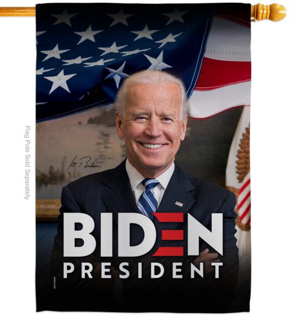 Biden President 2020 - Patriotic Americana Vertical Impressions Decorative Flags HG170136 Made In USA - Image 2