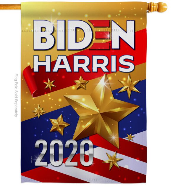 Biden Harris 2020 - Patriotic Americana Vertical Impressions Decorative Flags HG170141 Made In USA - Image 2