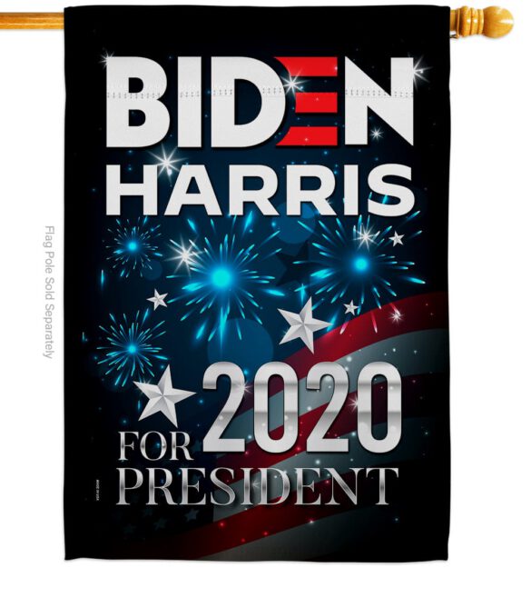 Biden for President - Patriotic Americana Vertical Impressions Decorative Flags HG170142 Made In USA - Image 2
