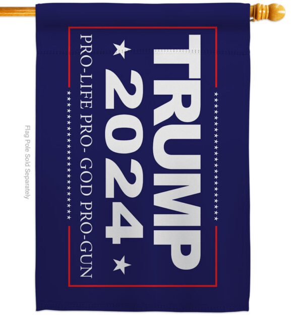 2024 Trump Pro Life - Patriotic Americana Vertical Impressions Decorative Flags HG170208 Made In USA - Image 3