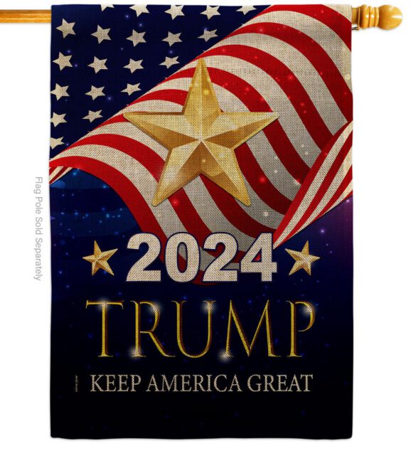 2024 Trump Keep America Great - Patriotic Americana Vertical Impressions Decorative Flags HG192181 Made In USA - Image 13