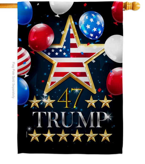 47 Trump - Patriotic Americana Vertical Impressions Decorative Flags HG192327 Made In USA - Image 3