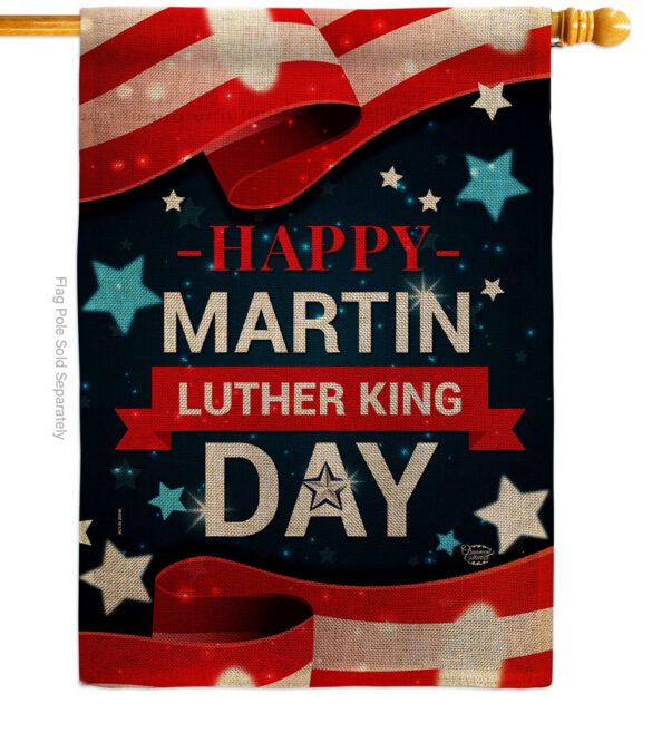 Happy Martin Luther King Day - Patriotic Americana Vertical Impressions Decorative Flags HG192386 Made In USA - Image 12
