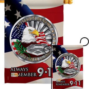 Always Remember - Patriotic Americana Vertical Impressions Decorative Flags HG111063 Made In USA