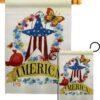 America Banner Star - Patriotic Americana Vertical Impressions Decorative Flags HG111073 Made In USA