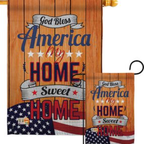 America My Home - Patriotic Americana Vertical Impressions Decorative Flags HG111075 Made In USA