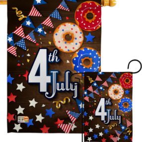 4th July - Patriotic Americana Vertical Impressions Decorative Flags HG137203 Made In USA