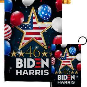 46 Biden Harris - Patriotic Americana Vertical Impressions Decorative Flags HG170158 Made In USA