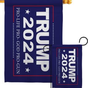 2024 Trump Pro Life - Patriotic Americana Vertical Impressions Decorative Flags HG170208 Made In USA