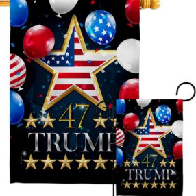 47 Trump - Patriotic Americana Vertical Impressions Decorative Flags HG192327 Made In USA