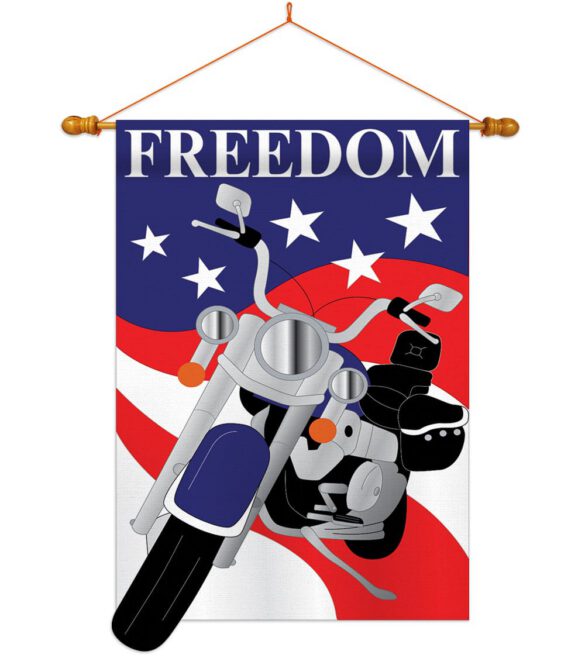 Freedom - Patriotic Americana Vertical Applique Decorative Flags HG111045 - Image 4