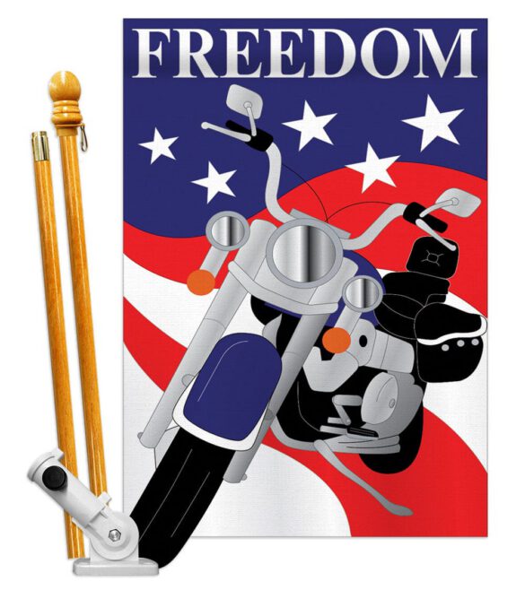 Freedom - Patriotic Americana Vertical Impressions Decorative Flags HG111045 Made In USA - Image 5