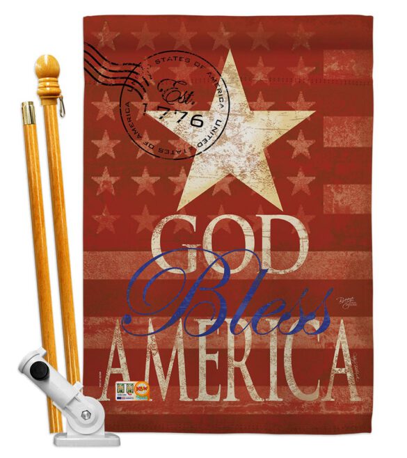 God Bless America - Patriotic Americana Vertical Impressions Decorative Flags HG111053 Made In USA - Image 5