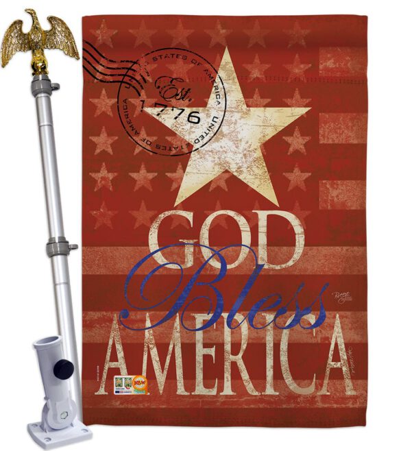 God Bless America - Patriotic Americana Vertical Impressions Decorative Flags HG111053 Made In USA - Image 13