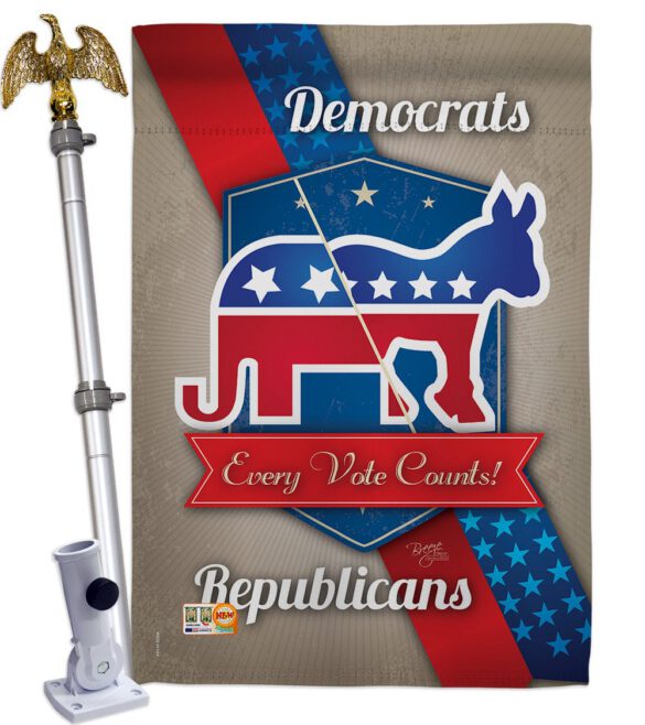 Every Vote Counts - Patriotic Americana Vertical Impressions Decorative Flags HG111069 Made In USA - Image 13