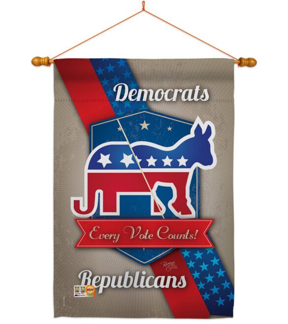 Every Vote Counts - Patriotic Americana Vertical Impressions Decorative Flags HG111069 Made In USA - Image 14