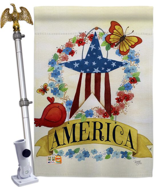 America Banner Star - Patriotic Americana Vertical Impressions Decorative Flags HG111073 Made In USA - Image 14