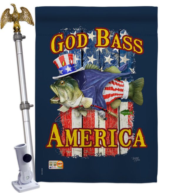 God Bass America - Patriotic Americana Vertical Impressions Decorative Flags HG111087 Made In USA - Image 13