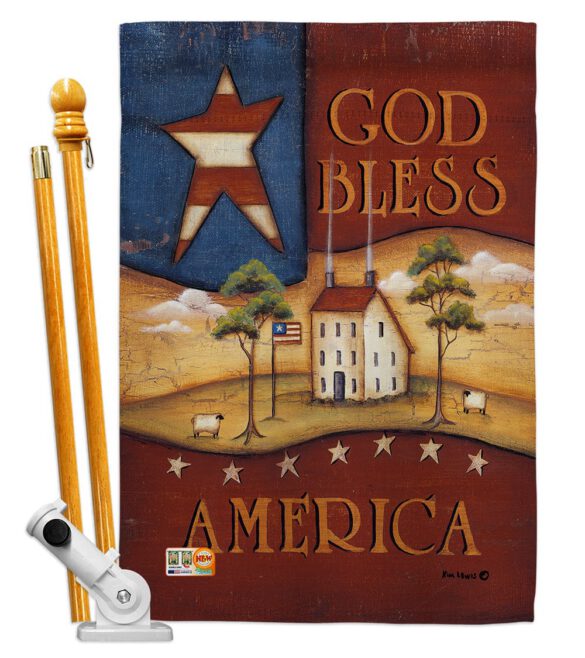 God Bless America - Patriotic Americana Vertical Impressions Decorative Flags HG111090 Made In USA - Image 5